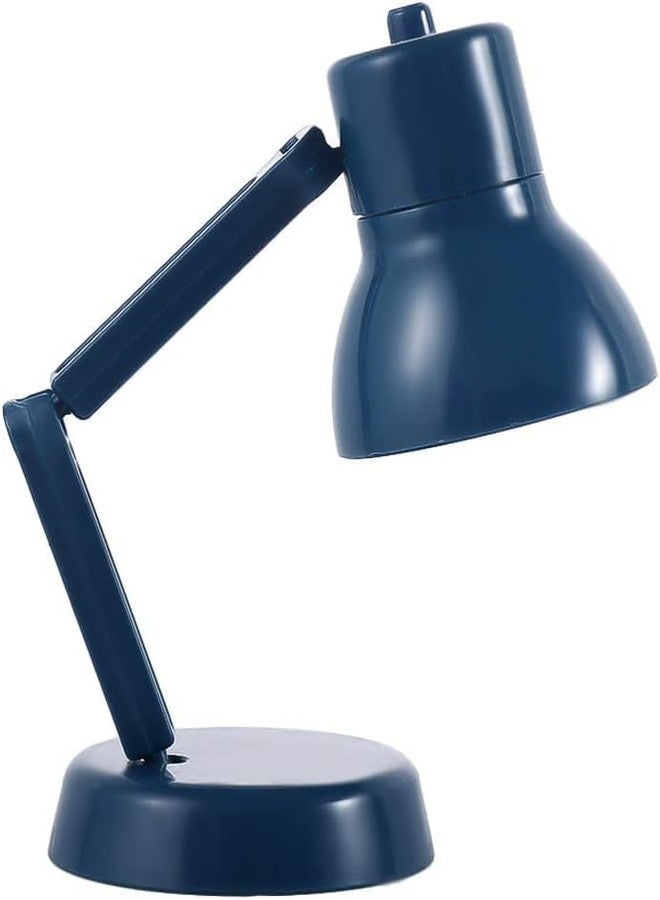 Qintreesify Miniature LED Desk Lamp for Dollhouse, Simulation Furniture Accessory with Light (Blue) - Image 1